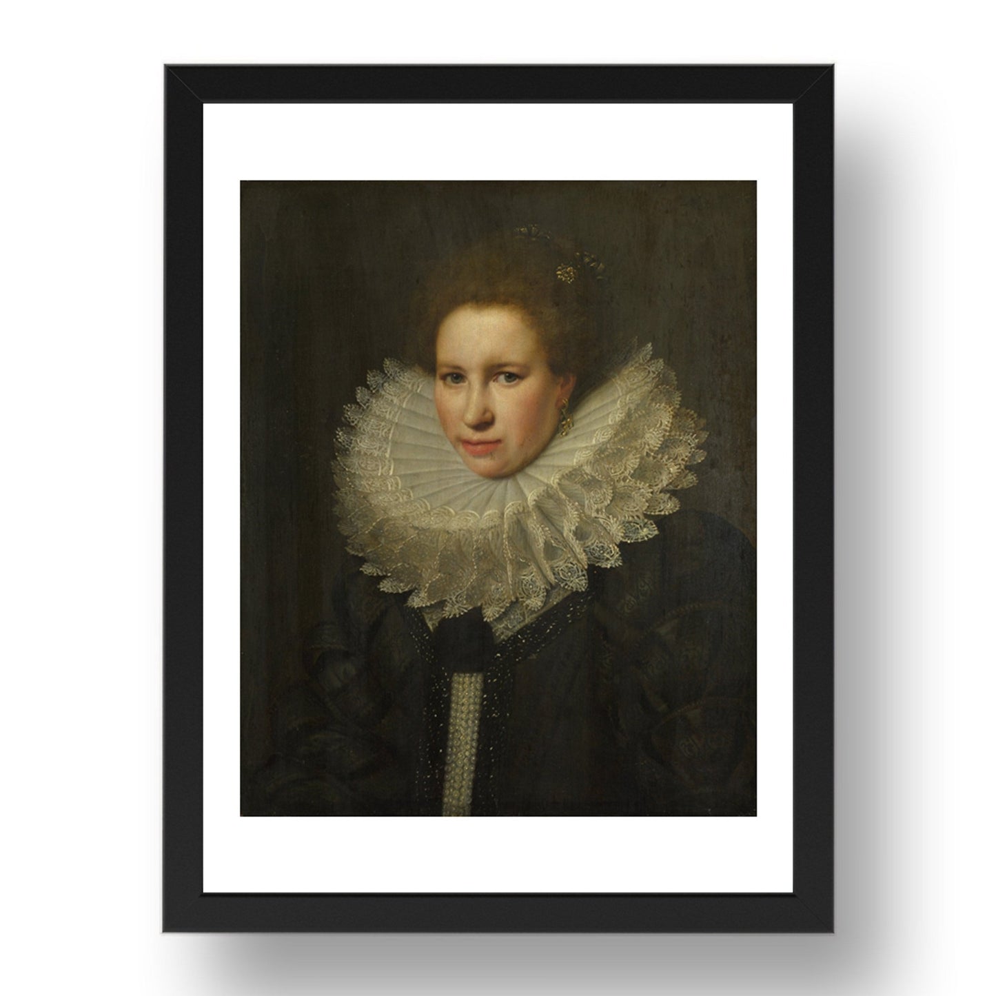 Michiel van Miereveld: Portrait of a Woman, Poster in 17x13"(A3) Frame