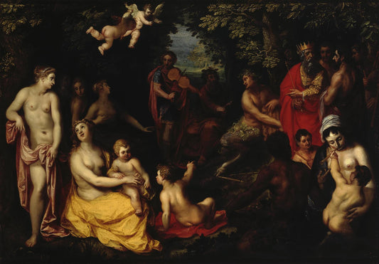 Midas's Judgement, vintage artwork by Jan Brueghel the Elder, 12x8" (A4) Poster