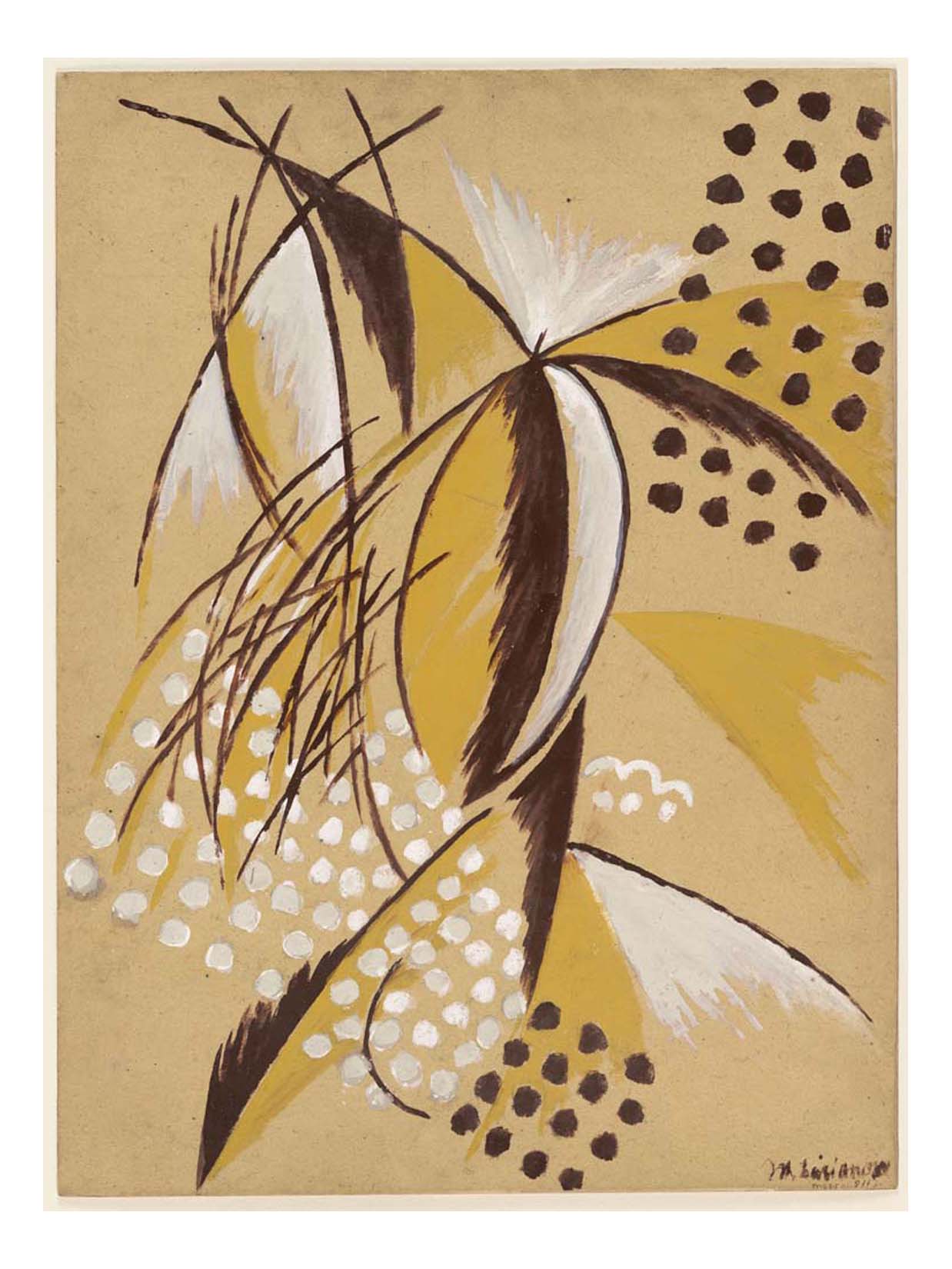 Mikhail Larionov - Rayonist Composition Heads, 16x12" (A3) Poster Print