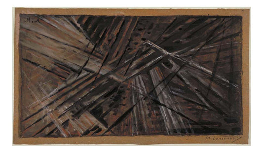 Mikhail Larionov - Rayonist Composition Number 9, 16x12" (A3) Poster Print