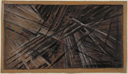 Mikhail Larionov - Rayonist Composition Number 9, vintage art, A3 (16x12")  Poster Print 