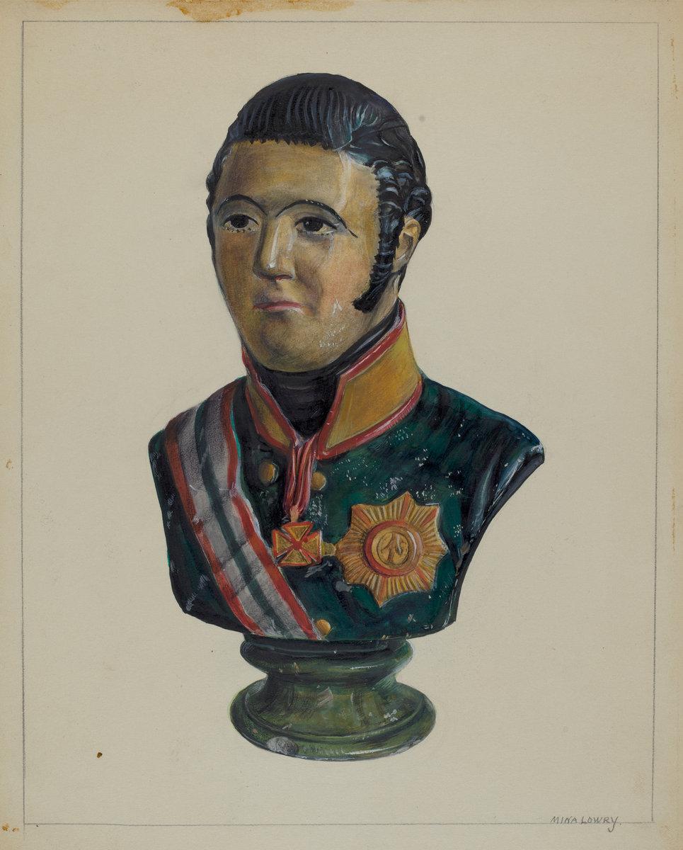 Mina Lowry:Portrait Bust,16x12"(A3) Poster