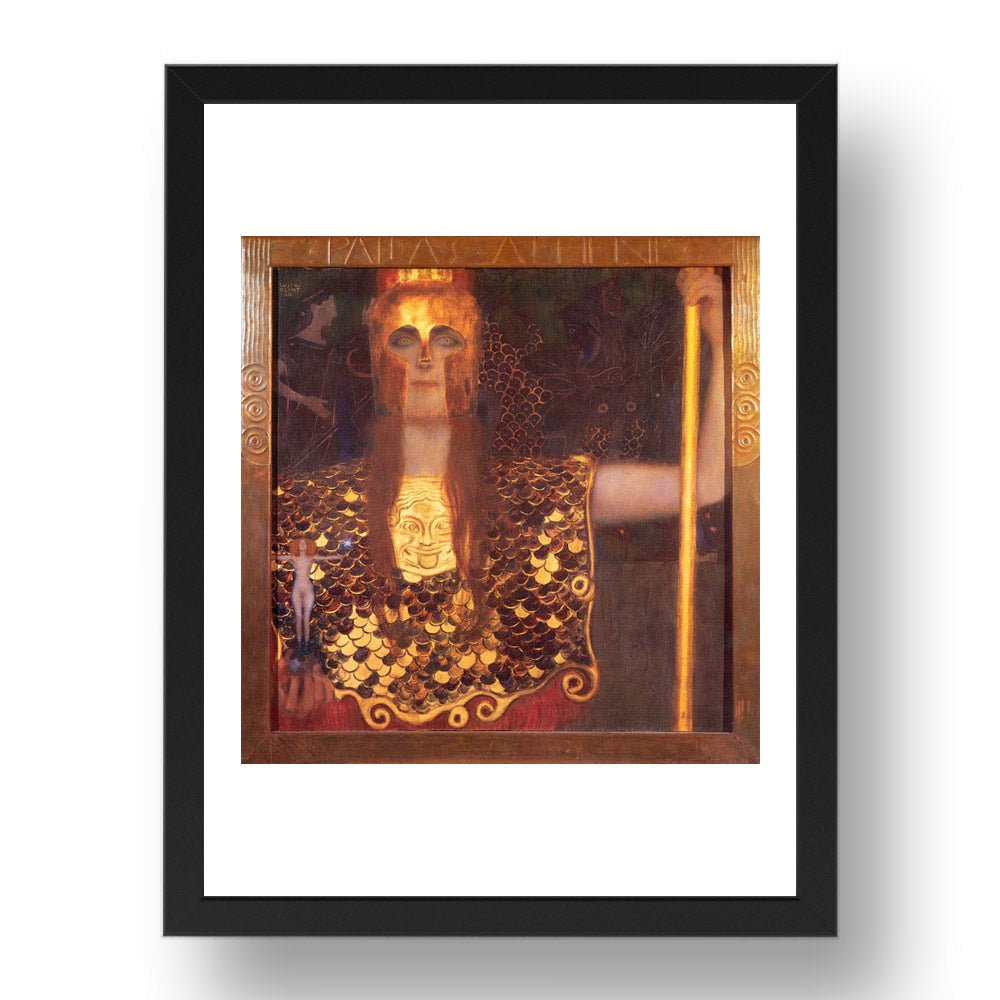 Minerva or Pallas Athena 1898 by Gustav Klimt, 17x13" Frame