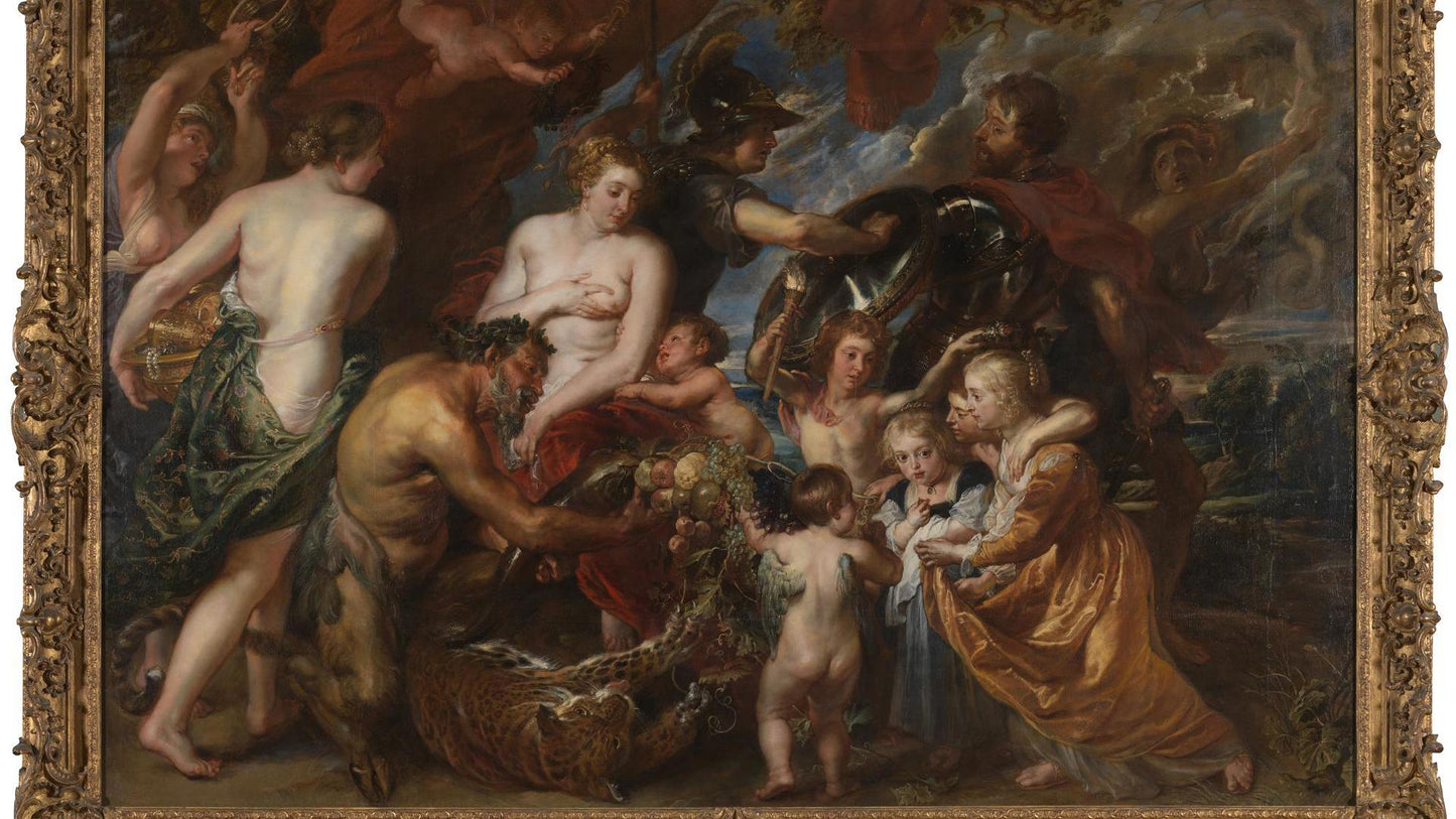 Minerva Protects Pax from Mars by Peter Paul Rubens, vintage art, modern poster print