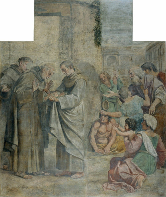 Miracle of the Roses, vintage artwork by Annibale Carracci, A3 (16x12") Poster Print