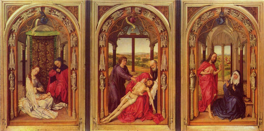 Miraflores Altar, vintage artwork by Rogier van der Weyden, A3 (16x12") Poster Print