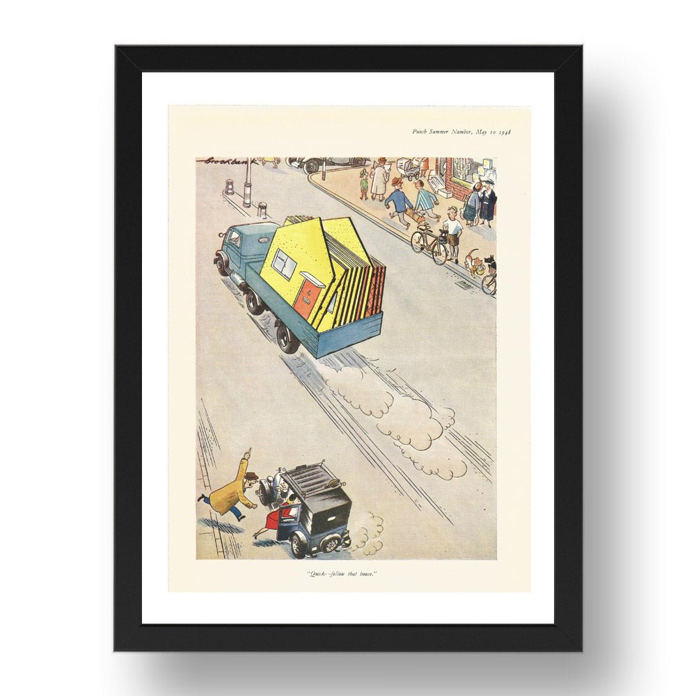 mobilehome1948, vintage historic poster in 17x13"(A3) Frame