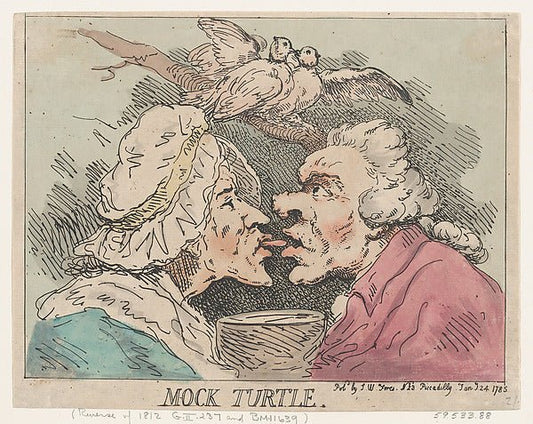 Mock Turtle January 24, 1785-Thomas Rowlandson , vintage art, A3 (16x12") Poster Print
