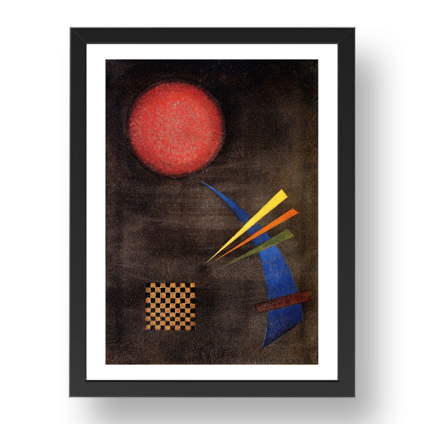 Moderatly (also known as Gemassigt) 1925 by Wassily Kandinsky, 17x13" Frame