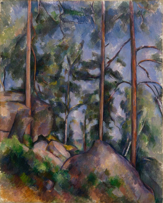 pines and rocks by Paul Cézanne,1897, 12x8" (A4) Poster