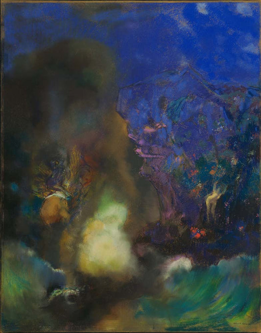 roger and angelica by O.Redon,1910, 12x8" (A4) Poster