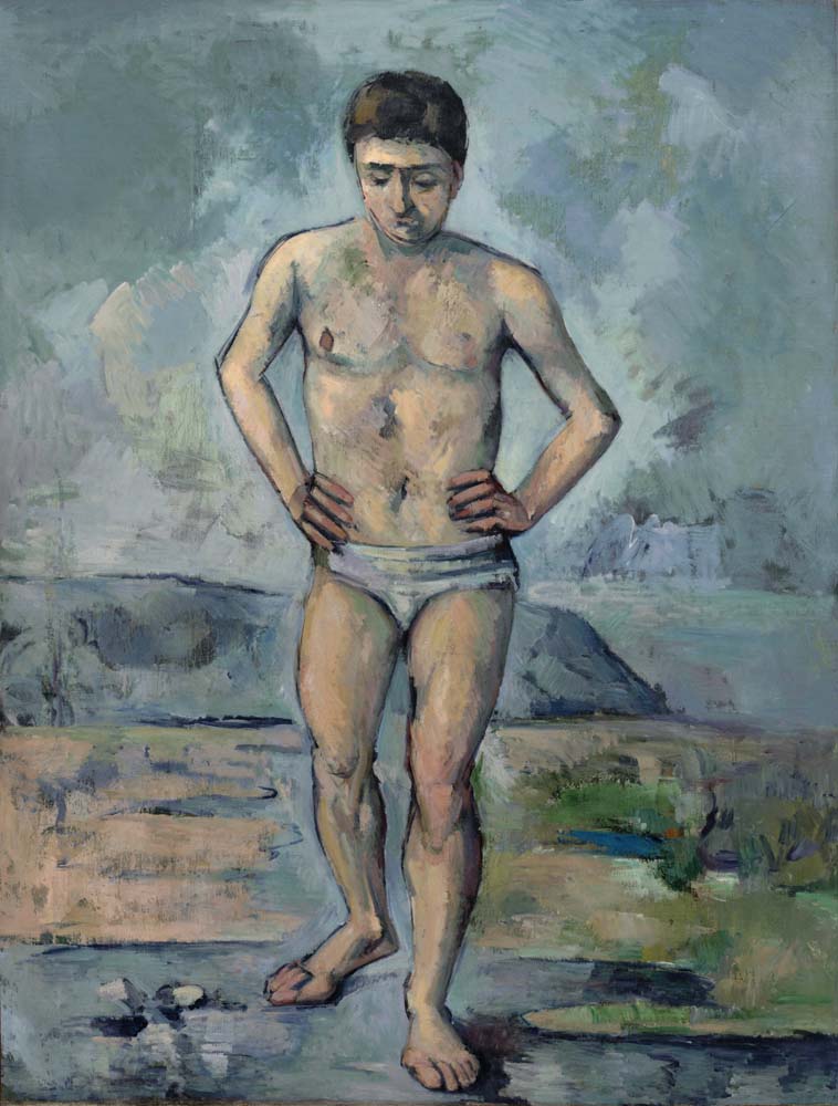 the bather by P.Cézanne, 1885, 12x8" (A4) Poster