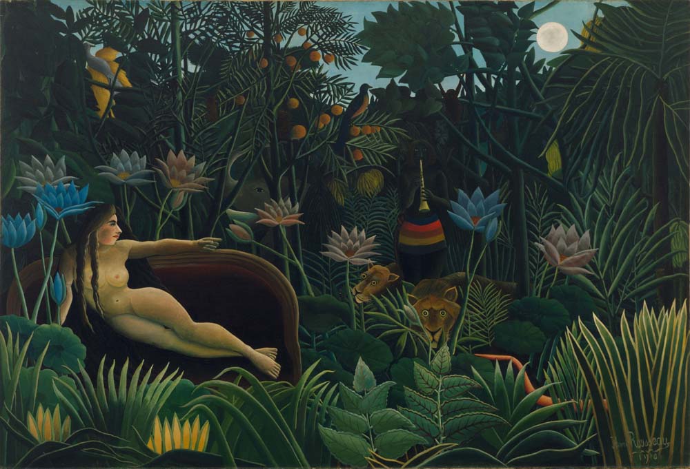 the dream by Henry Rousseau, 1910, 12x8" (A4) Poster