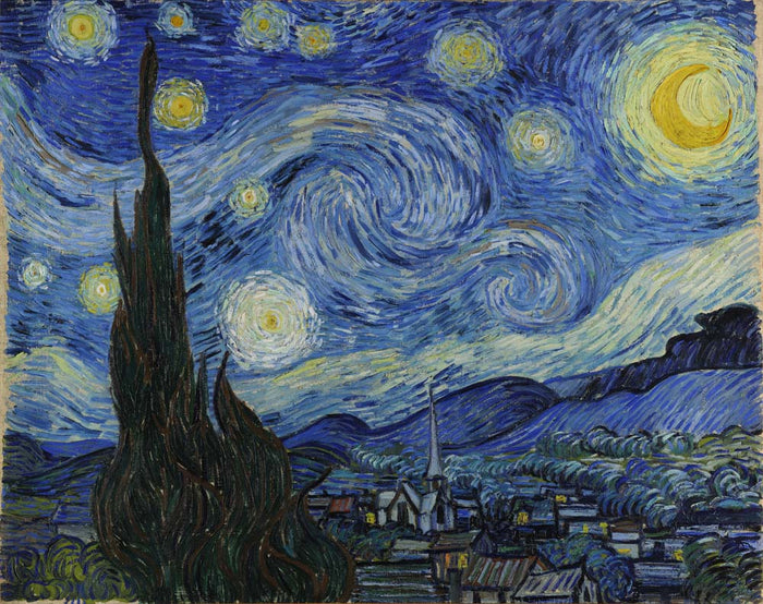 the starry night by Vincent van Gogh, 12x8