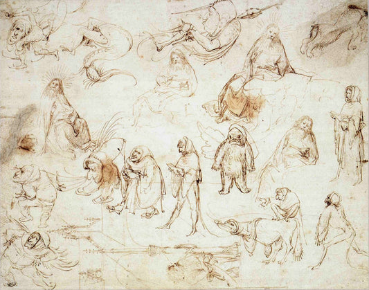 Monsters AND ST Antonio, vintage artwork by Jheronimus Bosch, A3 (16x12") Poster Print