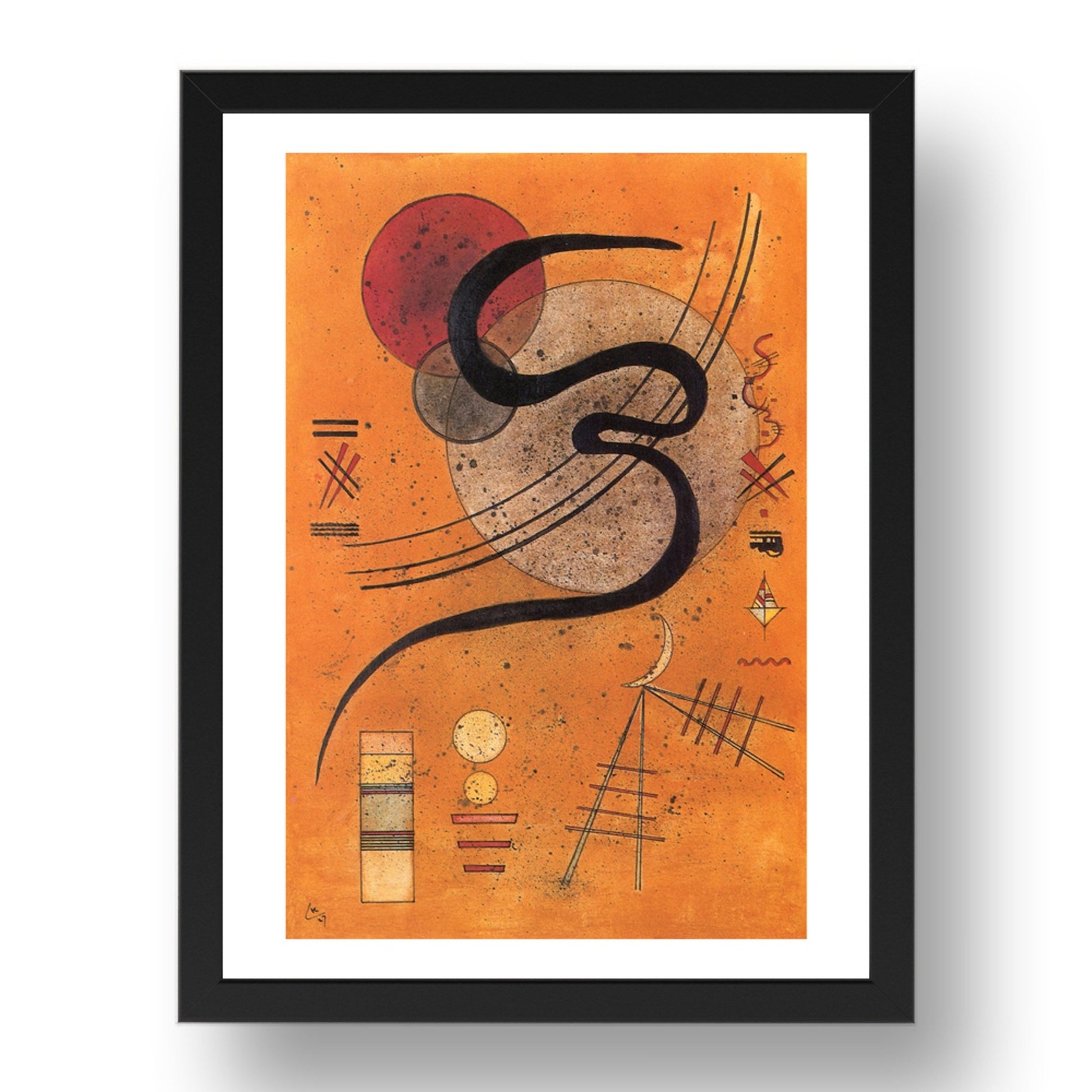 Mood Line 1927 by Wassily Kandinsky, 17x13" Frame