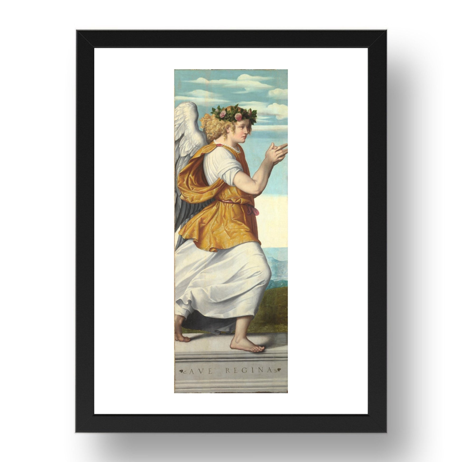 Moretto da Brescia: An Adoring Angel (1), Poster in 17x13"(A3) Frame