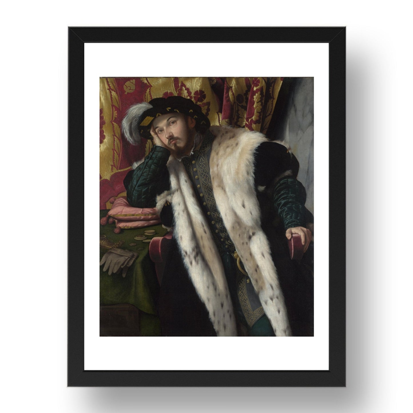 Moretto da Brescia: Portrait of a Young Man, Poster in 17x13"(A3) Frame