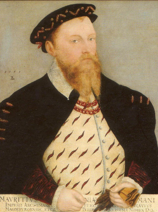 Moritz, Elector of Saxony, vintage artwork by Lucas Cranach the Younger, A3 (16x12") Poster Print