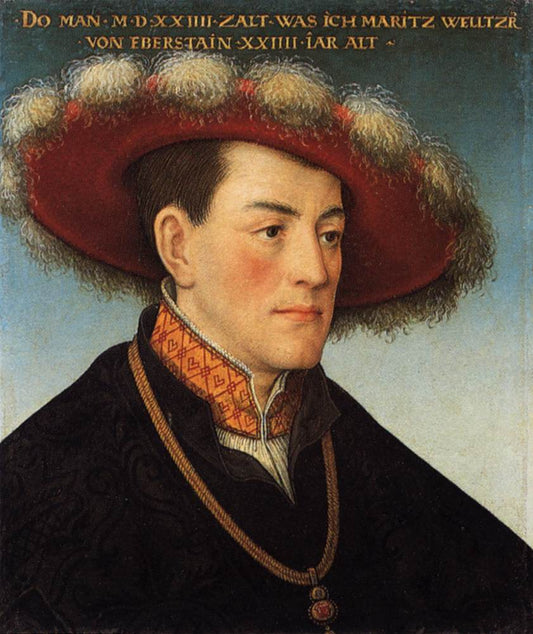 Moritz Weltzer von Eberstein, vintage artwork by Hans Maler zu Schwaz, A3 (16x12") Poster Print