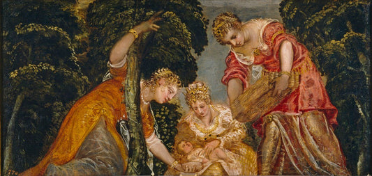 Moses Saved from the Waters, vintage artwork by Tintoretto, A3 (16x12") Poster Print
