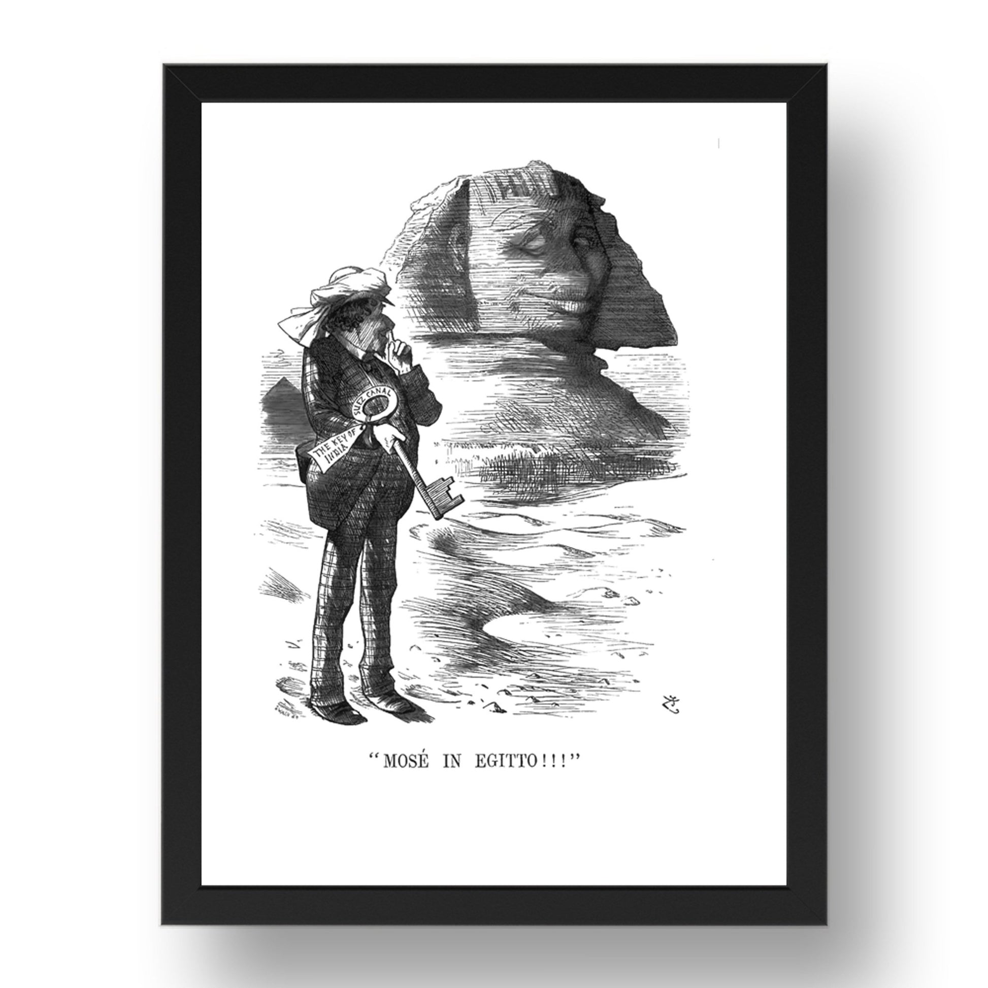 mosesinegypt, vintage historic poster in 17x13"(A3) Frame