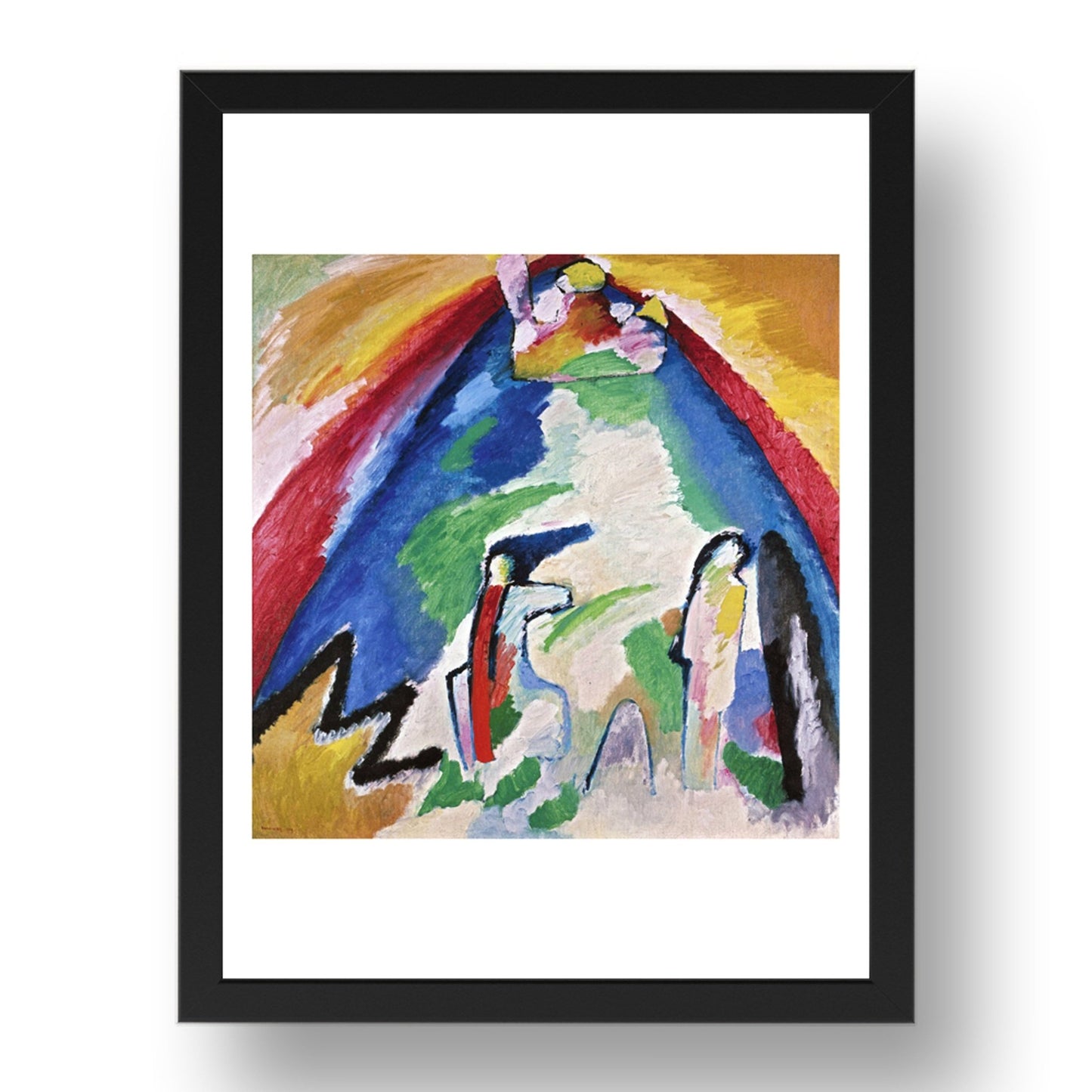 Mountain 1909 by Wassily Kandinsky, 17x13" Frame