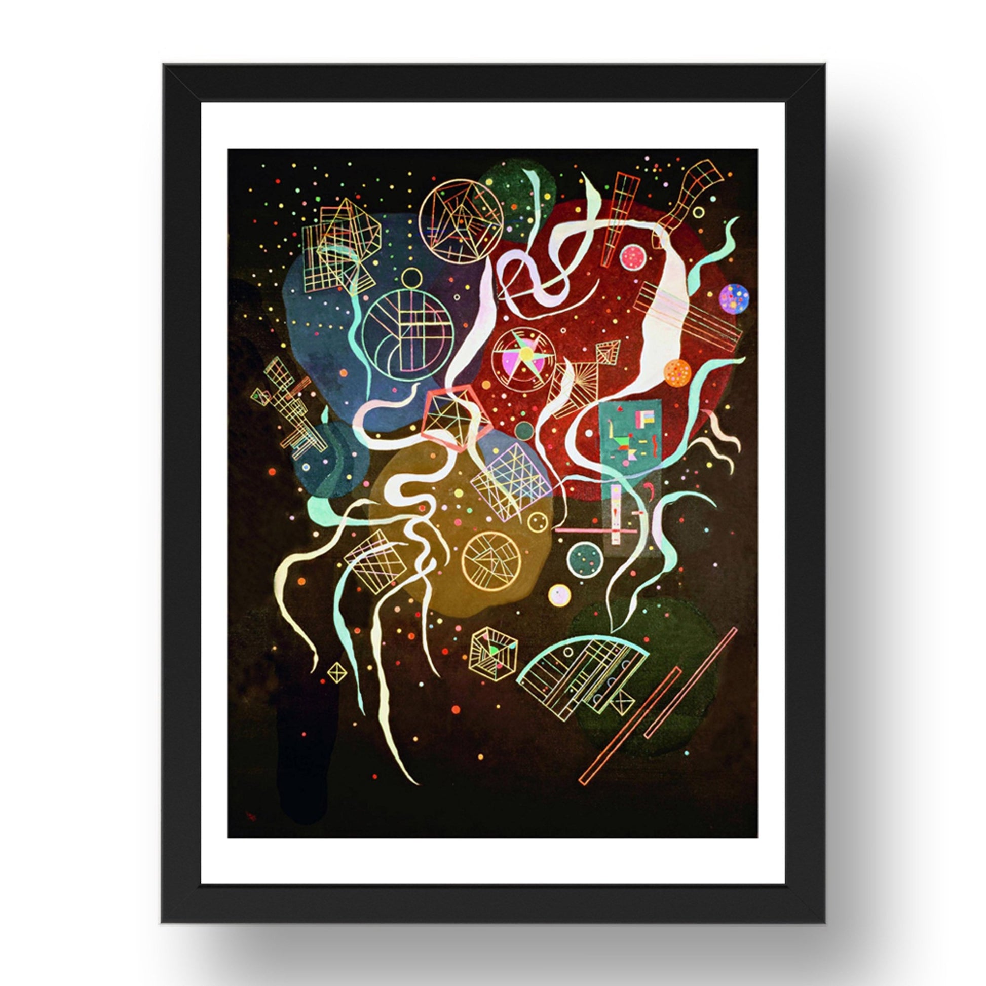 movement i 1935 by Wassily Kandinsky, 17x13" Frame