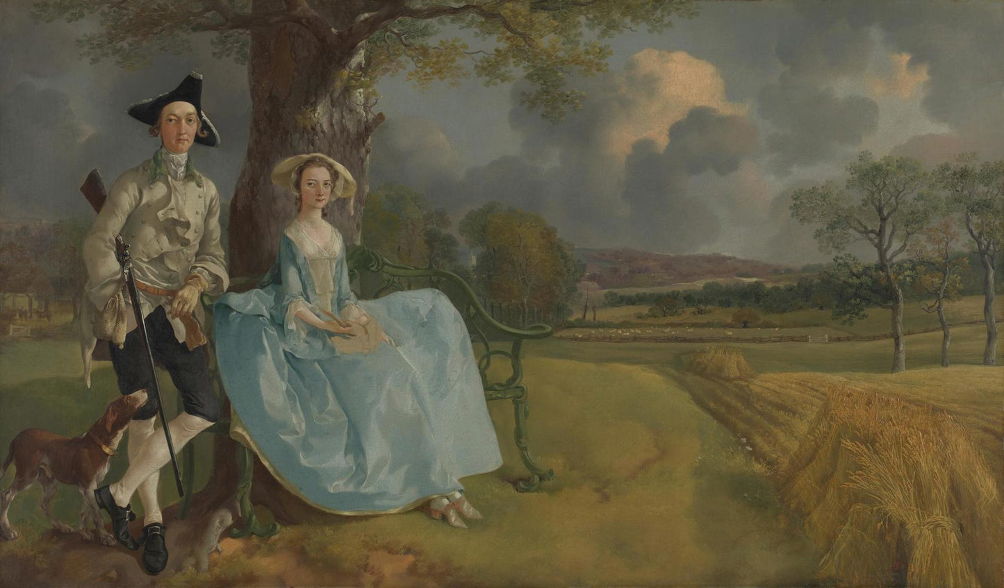 Mr. and Mrs. Andrews by Thomas Gainsborough, vintage art, modern poster print