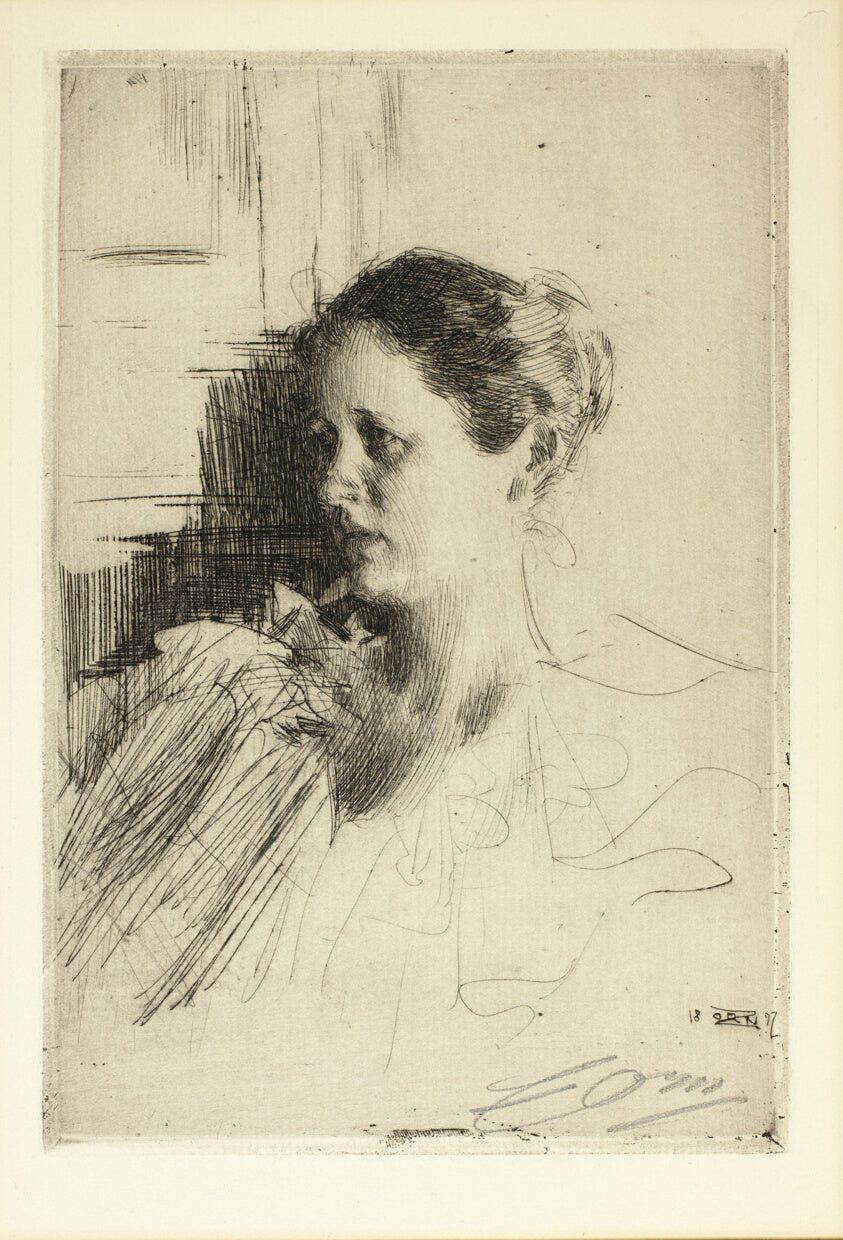 Mrs. Nagel by  Anders Zorn, 23x16"( A2 size) Poster Print