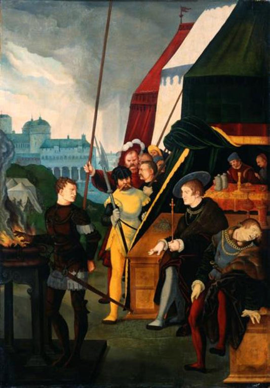 Mucius Scaevola, vintage artwork by Hans Baldung, A3 (16x12") Poster Print