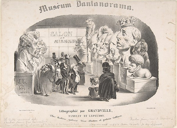 Muséum Dantorama 1835-J. J. Grandville , vintage art, A3 (16x12") Poster Print