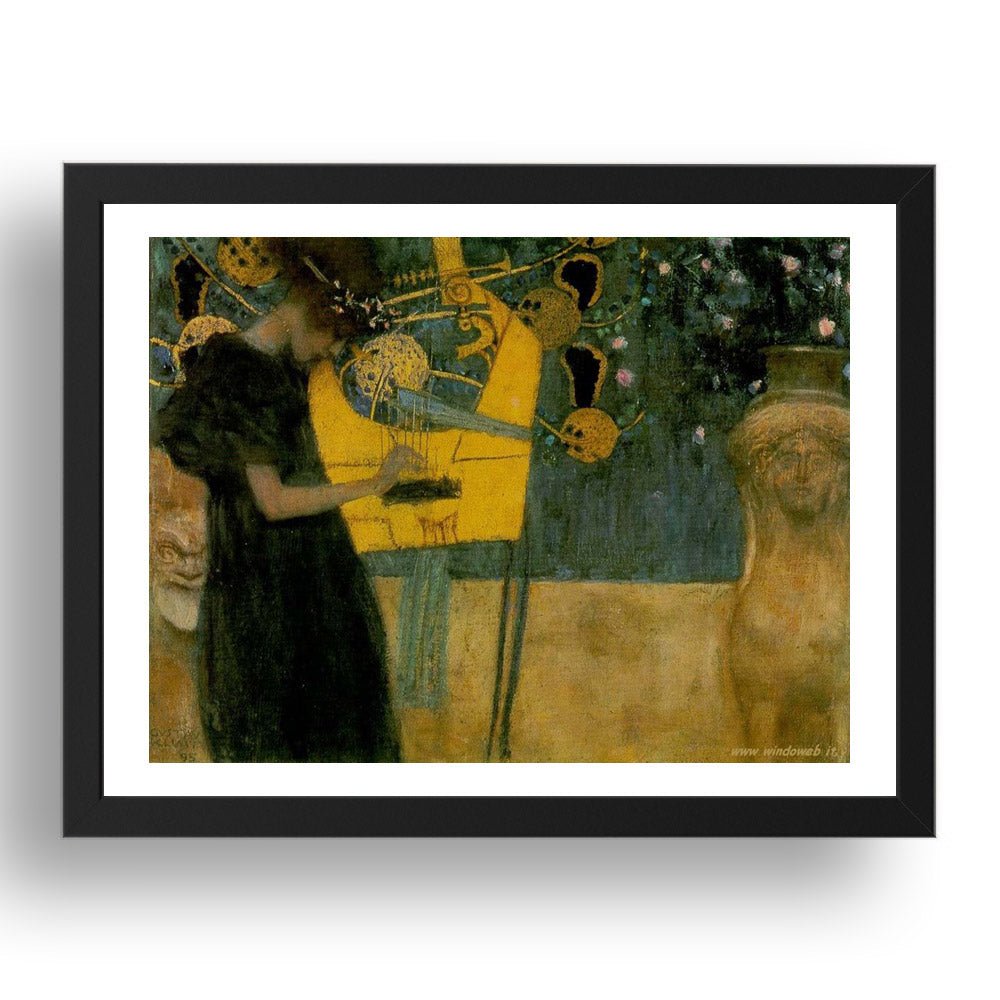 Music 1895 by Gustav Klimt, 17x13" Frame