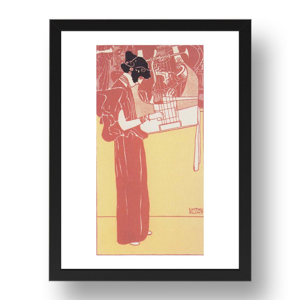 Music 1901 by Gustav Klimt, 17x13" Frame