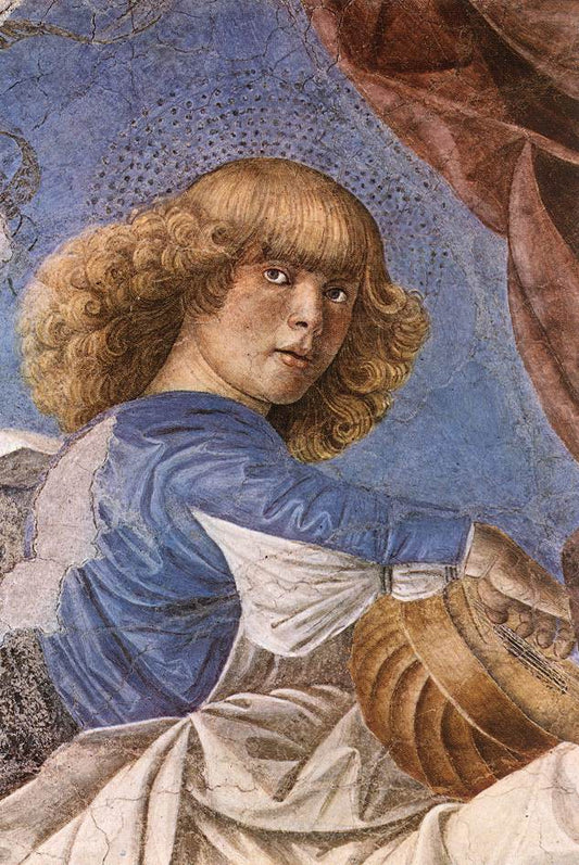 Musik making Angel, vintage artwork by Melozzo da Forlì, A3 (16x12") Poster Print