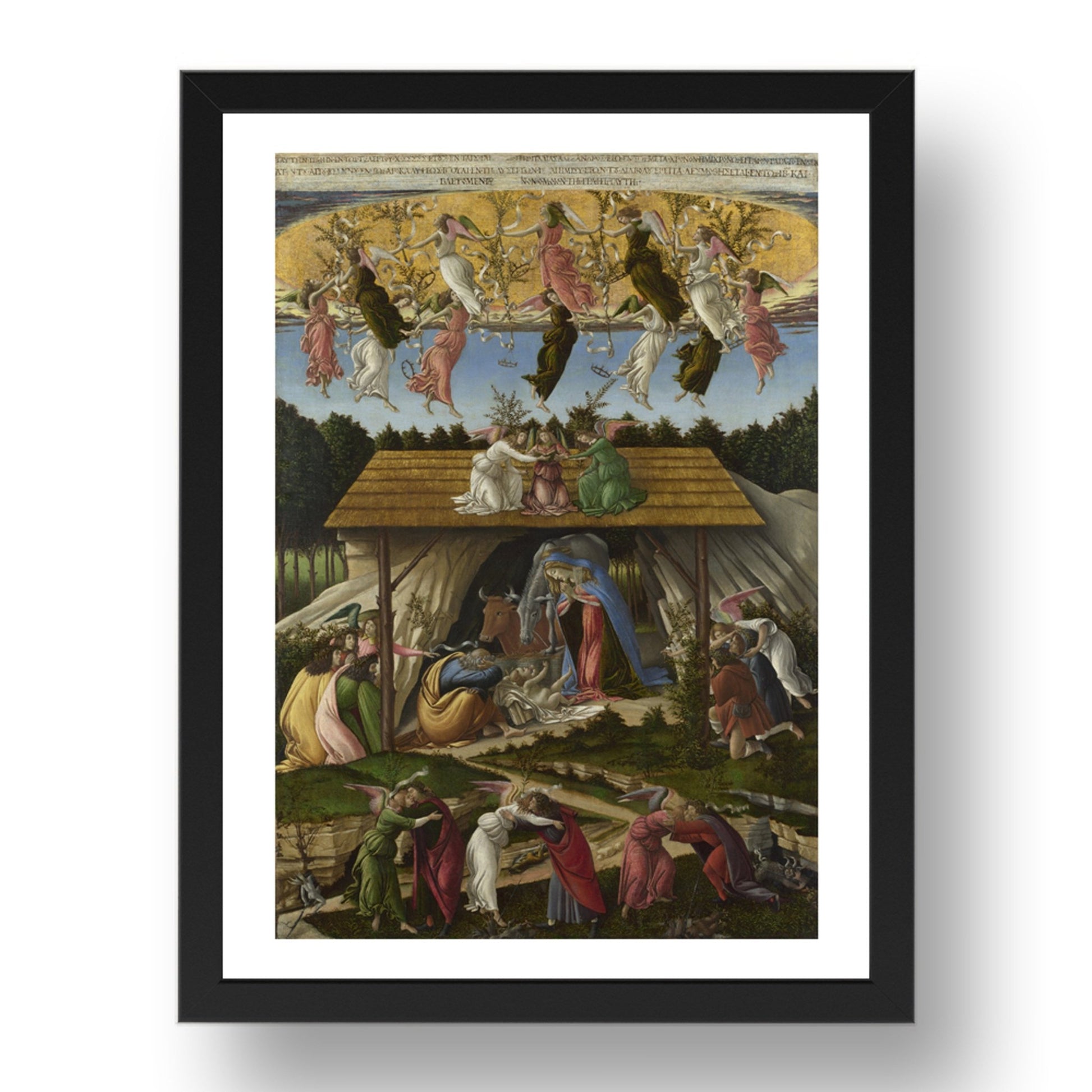 Mystic Nativity, Sandro Botticelli,  vintage art, A3 (16x12") Poster Print