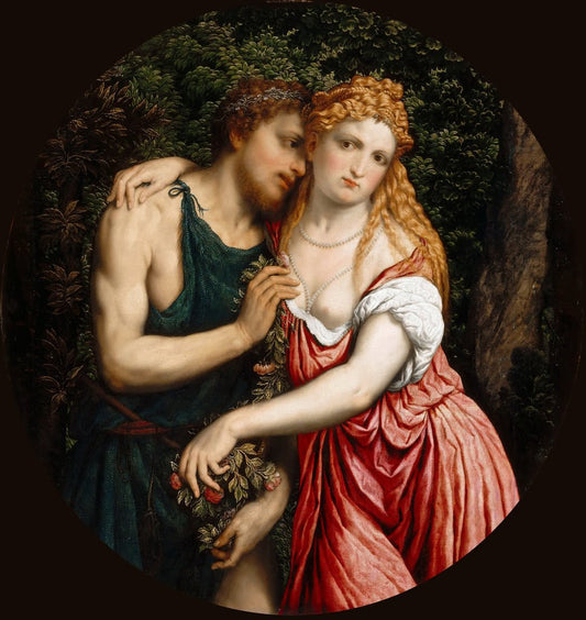 Mythological Couple, vintage artwork by Paris Bordone, A3 (16x12") Poster Print