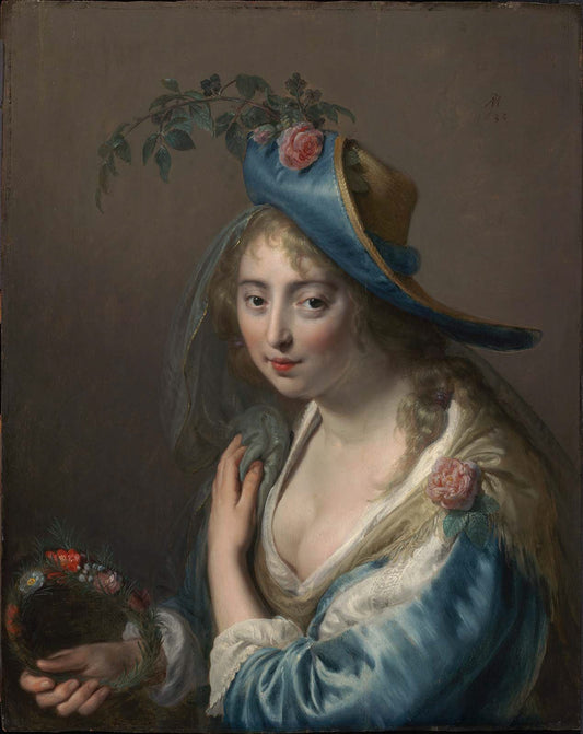 Mythological Portrait, vintage artwork by Paulus Moreelse, A3 (16x12") Poster Print