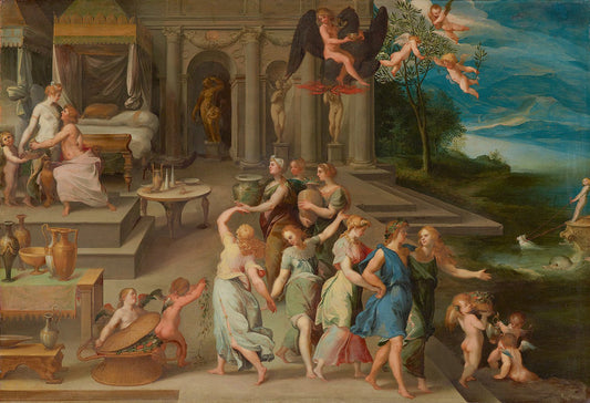 Mythological Wedding, vintage artwork by Joseph Heintz the Elder, A3 (16x12") Poster Print