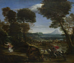 St. George Killing the Dragon by Domenichino, vintage art, modern poster print