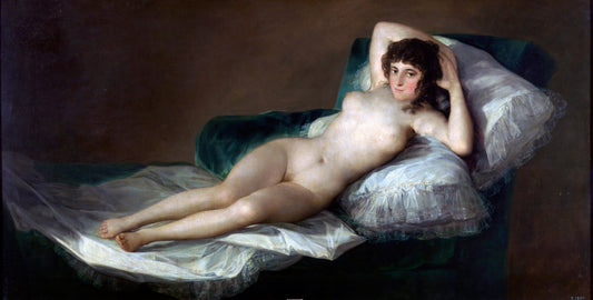 Naked Maja by Goya, vintage art, modern poster print