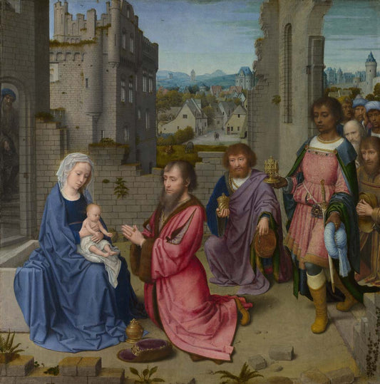 adoration of kings by G. David,ca.1515, 12x8" (A4) Poster