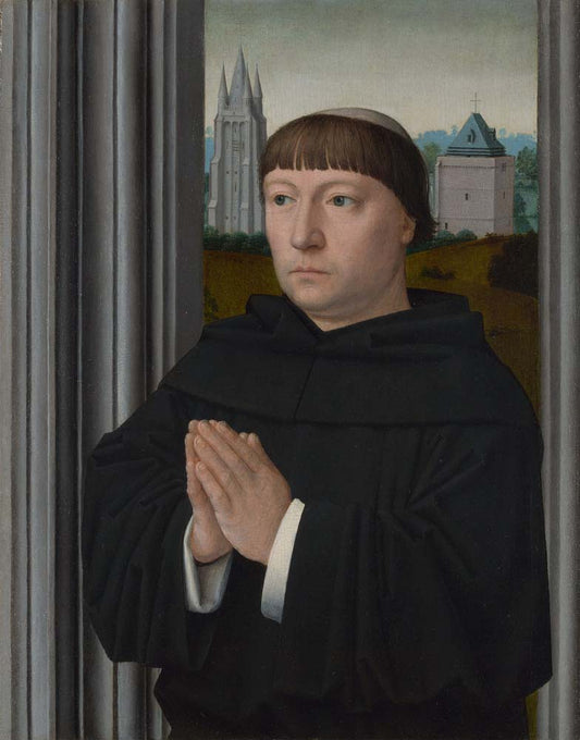 an augustinian friar praying by G.David, 12x8" (A4) Poster