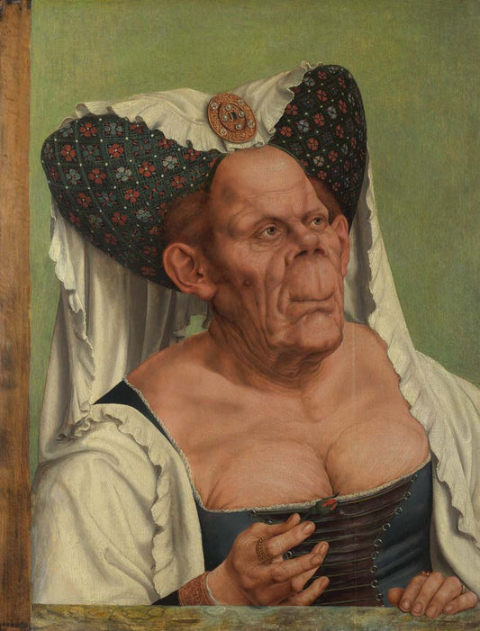 an old woman by Quinten Massys,ca.1513, 12x8" (A4) Poster