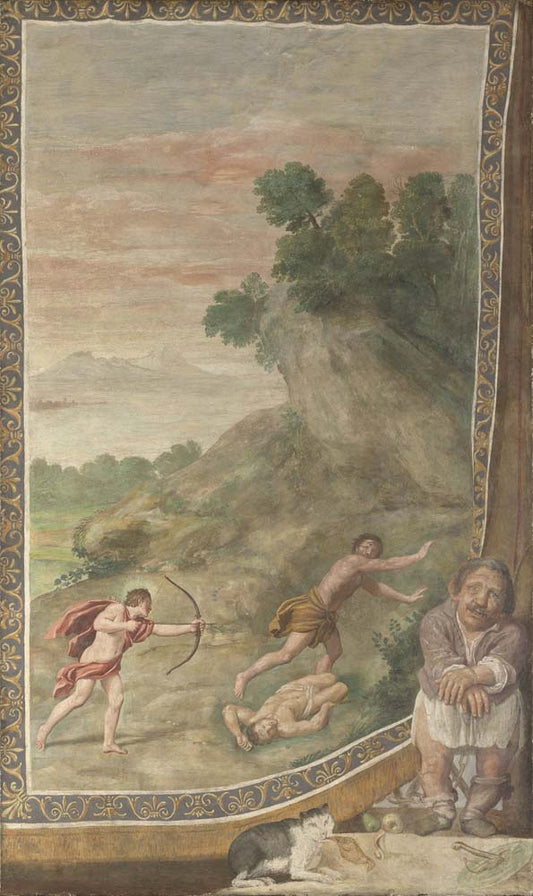 apollo killing the cyclops by Domenichino , 12x8" (A4) Poster