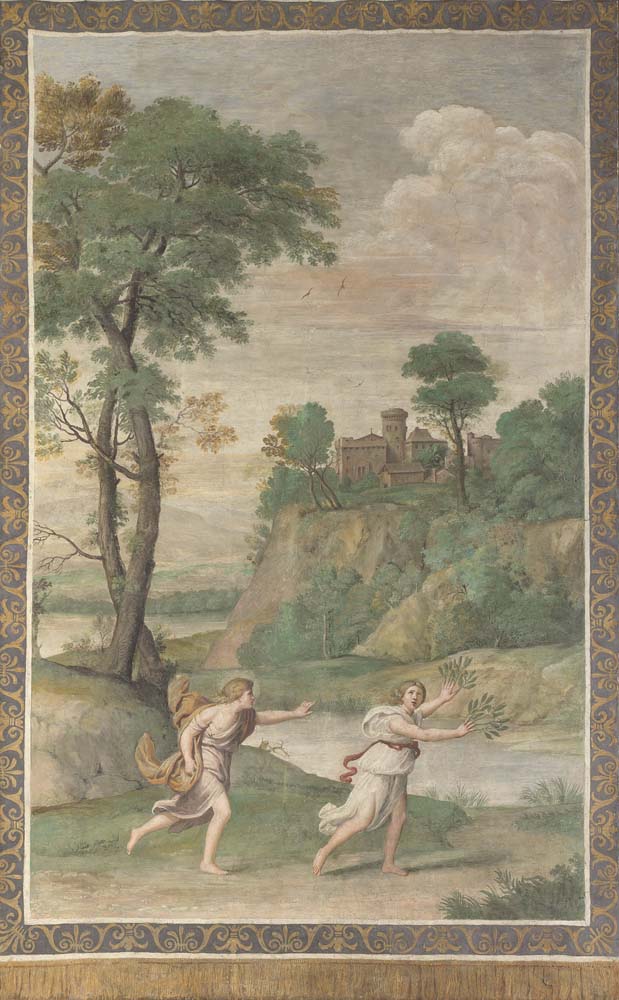 apollo pursuing daphne by Domenichino , 12x8" (A4) Poster