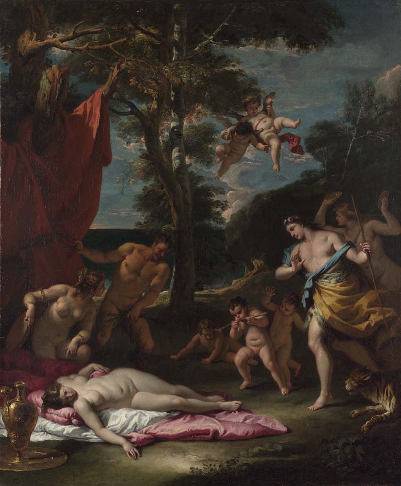 bacchus and ariadne by S. Ricci, 12x8" (A4) Poster