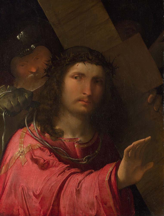 christ carrying the cross by Altobello Melone, 12x8" (A4) Poster