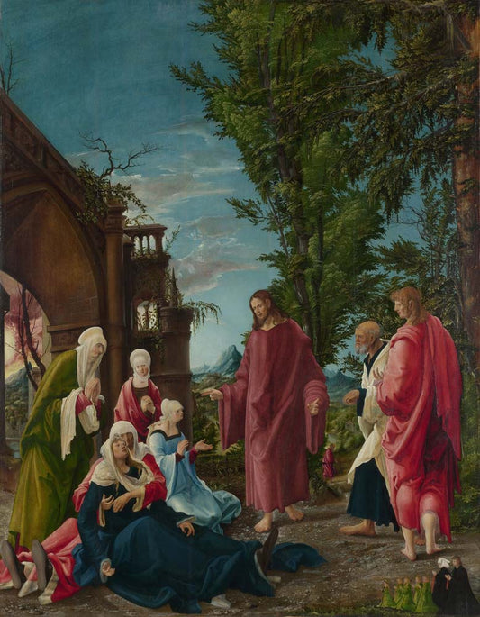 christ taking leave of his mother by A.Altdorfer, 12x8" (A4) Poster