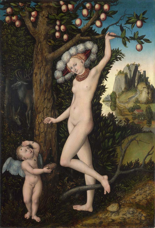 cupid complaining to venus by L.Cranach, 12x8" (A4) Poster